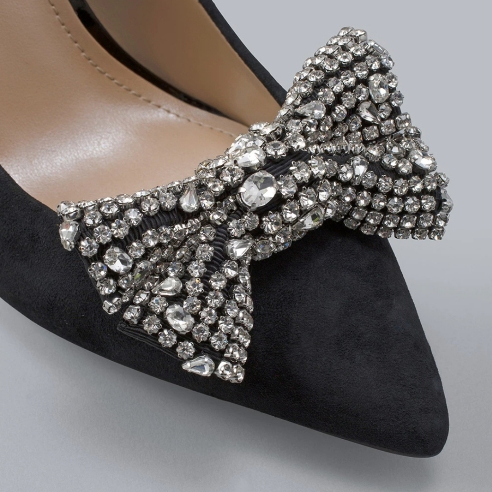 WHITE HOUSE BLACK MARKET CRYSTAL BOW SHOECLIPS